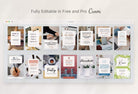 Ladystrategist 14 Modern Pinterest Templates for Bloggers and Coaches in All Industries - Editable Canva Template Pack 04 instagram canva templates social media templates etsy free canva templates