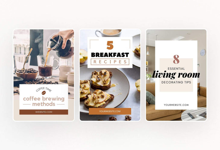 Ladystrategist 14 Modern Pinterest Templates for Bloggers and Coaches in All Industries - Editable Canva Template Pack 05 instagram canva templates social media templates etsy free canva templates