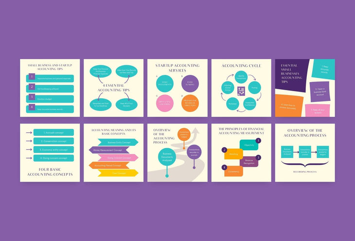 Ladystrategist 20 Accounting Tips and Infographics - Instagram Engagement Posts - Fully Editable Canva Templates instagram canva templates social media templates etsy free canva templates