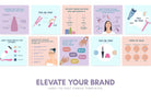 Ladystrategist 20 Beauty Lists Instagram Posts - Fully Editable Canva Templates instagram canva templates social media templates etsy free canva templates