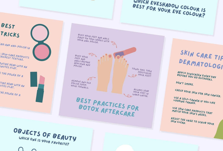Ladystrategist 20 Beauty Lists Instagram Posts - Fully Editable Canva Templates instagram canva templates social media templates etsy free canva templates