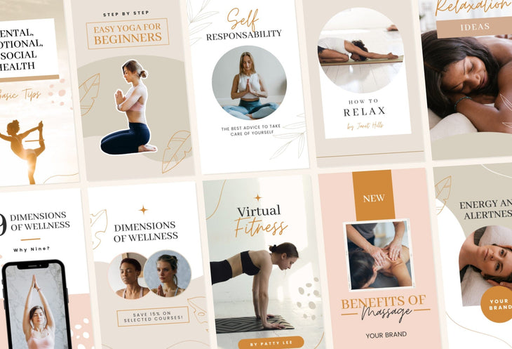 Ladystrategist 20 Bohemian Instagram Reel Covers Wellness Canva Templates instagram canva templates social media templates etsy free canva templates