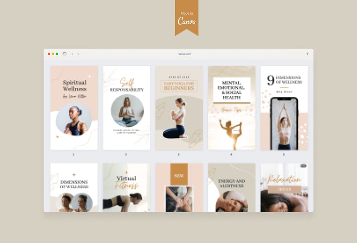 Ladystrategist 20 Bohemian Instagram Reel Covers Wellness Canva Templates instagram canva templates social media templates etsy free canva templates