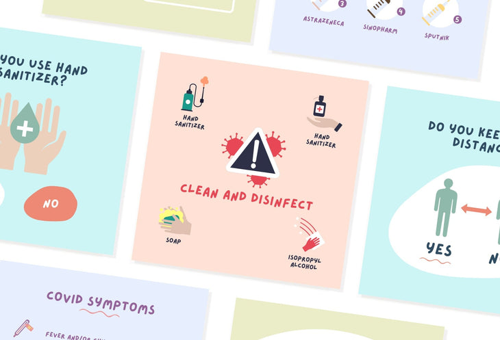 Ladystrategist 20 Covid-19 Infographics Instagram Posts Fully Editable Canva Templates instagram canva templates social media templates etsy free canva templates