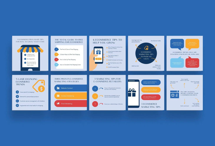 Ladystrategist 20 Ecommerce Tips and Infographics - Instagram Engagement Posts - Fully Editable Canva Templates instagram canva templates social media templates etsy free canva templates