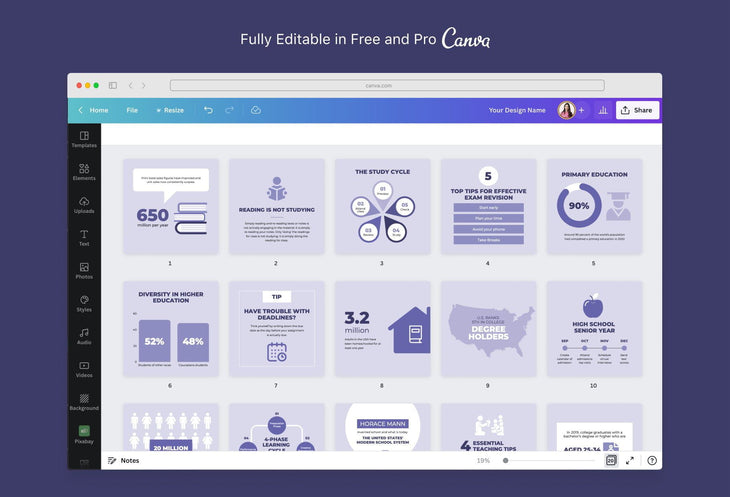 Ladystrategist 20 Education Tips and Infographics Instagram Engagement Posts Fully Editable Canva Templates V2 instagram canva templates social media templates etsy free canva templates