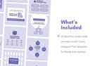 Ladystrategist 20 Education Tips and Infographics Instagram Engagement Posts Fully Editable Canva Templates V2 instagram canva templates social media templates etsy free canva templates