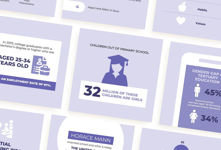 Ladystrategist 20 Education Tips and Infographics Instagram Engagement Posts Fully Editable Canva Templates V2 instagram canva templates social media templates etsy free canva templates