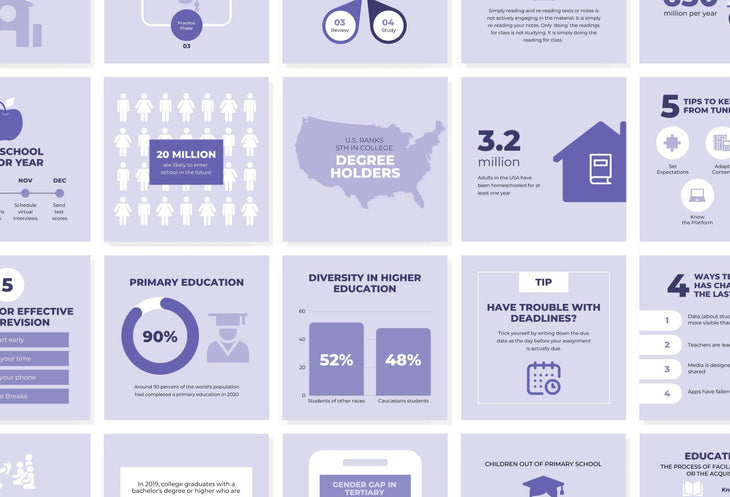 Ladystrategist 20 Education Tips and Infographics Instagram Engagement Posts Fully Editable Canva Templates V2 instagram canva templates social media templates etsy free canva templates