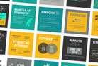 Ladystrategist 20 Fitness Infographics Instagram Posts Fully Editable Canva Templates V2 instagram canva templates social media templates etsy free canva templates