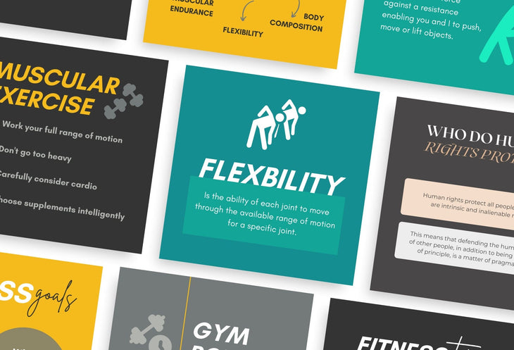 Ladystrategist 20 Fitness Infographics Instagram Posts Fully Editable Canva Templates V2 instagram canva templates social media templates etsy free canva templates