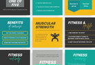 Ladystrategist 20 Fitness Infographics Instagram Posts Fully Editable Canva Templates V2 instagram canva templates social media templates etsy free canva templates