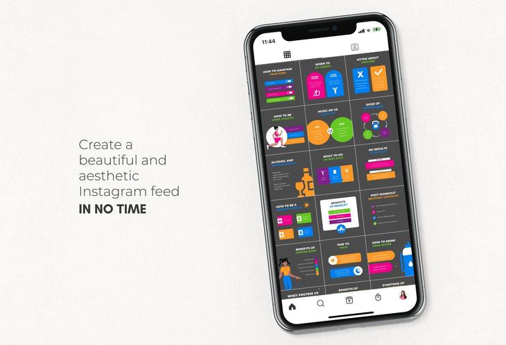 Ladystrategist 20 Fitness Infographics Instagram Posts Fully Editable Canva Templates V3 instagram canva templates social media templates etsy free canva templates
