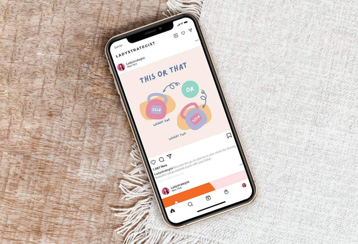 Ladystrategist 20 Fitness Lists Instagram Posts - Fully Editable Canva Templates instagram canva templates social media templates etsy free canva templates