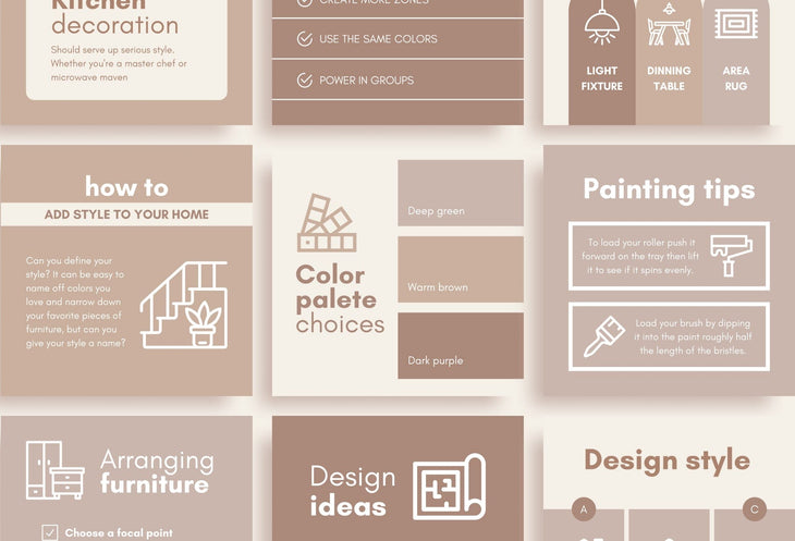 Ladystrategist 20 Interior Design Infographics Instagram Engagement Posts Fully Editable Canva Templates V2 instagram canva templates social media templates etsy free canva templates