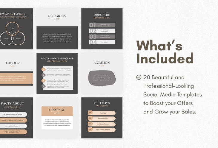 Ladystrategist 20 Law Infographics Instagram Engagement Posts Fully Editable Canva Templates instagram canva templates social media templates etsy free canva templates
