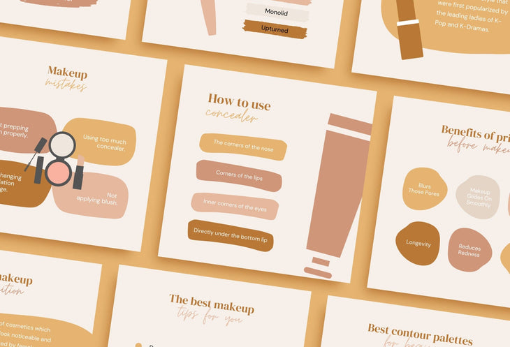 Ladystrategist 20 Makeup Infographics Instagram Posts Fully Editable Canva Templates V2 instagram canva templates social media templates etsy free canva templates