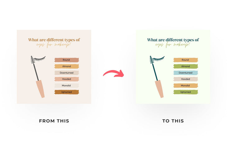 Ladystrategist 20 Makeup Infographics Instagram Posts Fully Editable Canva Templates V2 instagram canva templates social media templates etsy free canva templates