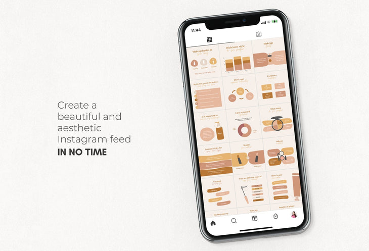 Ladystrategist 20 Makeup Infographics Instagram Posts Fully Editable Canva Templates V2 instagram canva templates social media templates etsy free canva templates