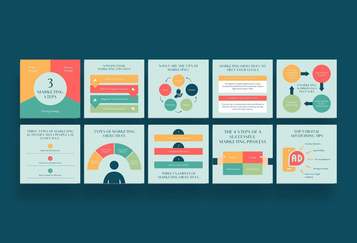 Ladystrategist 20 Marketing Tips and Infographics - Instagram Engagement Posts - Fully Editable Canva Templates instagram canva templates social media templates etsy free canva templates