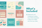 Ladystrategist 20 Mental Health Infographics Instagram Posts Fully Editable Canva Templates instagram canva templates social media templates etsy free canva templates