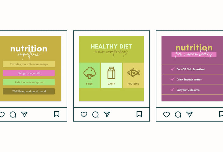 Ladystrategist 20 Nutrition Infographics Instagram Posts Fully Editable Canva Templates V2 instagram canva templates social media templates etsy free canva templates