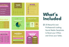 Ladystrategist 20 Nutrition Infographics Instagram Posts Fully Editable Canva Templates V2 instagram canva templates social media templates etsy free canva templates