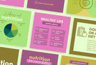 Ladystrategist 20 Nutrition Infographics Instagram Posts Fully Editable Canva Templates V2 instagram canva templates social media templates etsy free canva templates