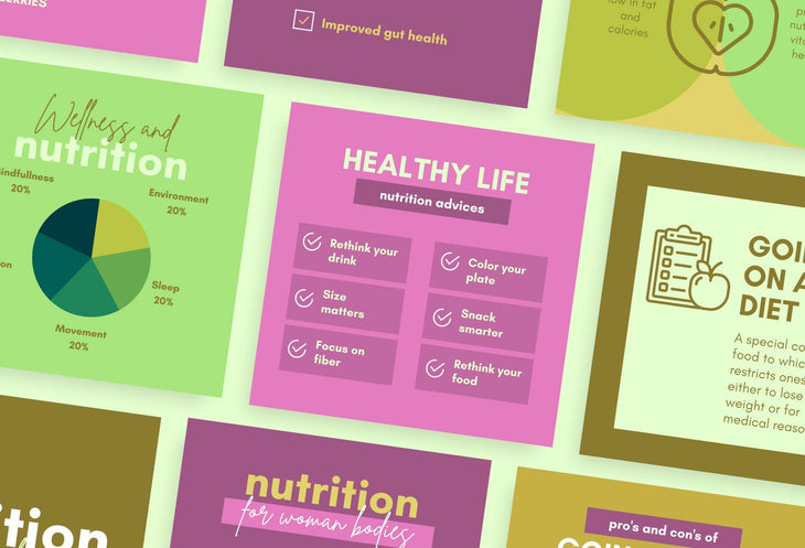Ladystrategist 20 Nutrition Infographics Instagram Posts Fully Editable Canva Templates V2 instagram canva templates social media templates etsy free canva templates