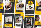 Ladystrategist 20 Power Yellow Instagram Reel Covers Gym Canva Templates instagram canva templates social media templates etsy free canva templates