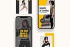 Ladystrategist 20 Power Yellow Instagram Reel Covers Gym Canva Templates instagram canva templates social media templates etsy free canva templates