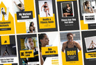 Ladystrategist 20 Power Yellow Instagram Reel Covers Gym Canva Templates instagram canva templates social media templates etsy free canva templates