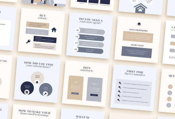 Ladystrategist 20 Real Estate Infographics Instagram Engagement Posts Fully Editable Canva Templates instagram canva templates social media templates etsy free canva templates