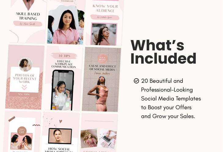 Ladystrategist 20 Rose Gold Instagram Reel Covers Canva Templates instagram canva templates social media templates etsy free canva templates