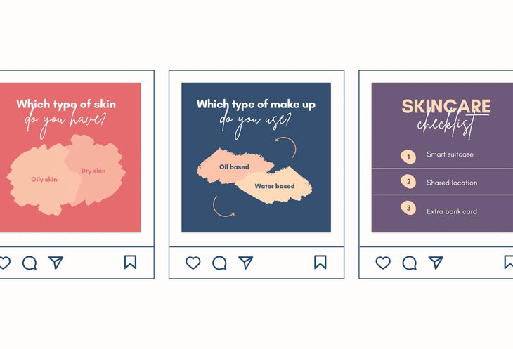 Ladystrategist 20 Skin Care Infographics Instagram Posts Fully Editable Canva Templates V2 instagram canva templates social media templates etsy free canva templates