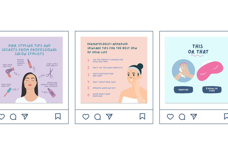 Ladystrategist 20 Skin Care Infographics Instagram Posts Fully Editable Canva Templates V3 instagram canva templates social media templates etsy free canva templates