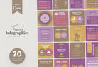 Ladystrategist 20 Travel Infographics Instagram Engagement Posts Fully Editable Canva Templates V2 instagram canva templates social media templates etsy free canva templates