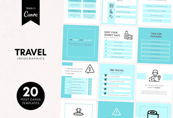Ladystrategist 20 Travel Infographics Instagram Post Canva Templates instagram canva templates social media templates etsy free canva templates