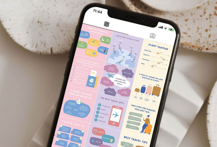 Ladystrategist 20 Travel Lists Instagram Posts - Fully Editable Canva Templates instagram canva templates social media templates etsy free canva templates