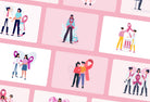 Ladystrategist 20 Unique Breast Cancer Awareness Illustrations Fully Editable in Canva instagram canva templates social media templates etsy free canva templates