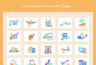 Ladystrategist 20 Unique Business Conceptual Illustrations Fully Editable in Canva instagram canva templates social media templates etsy free canva templates