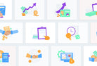 Ladystrategist 20 Unique Business Conceptual Illustrations Fully Editable in Canva instagram canva templates social media templates etsy free canva templates