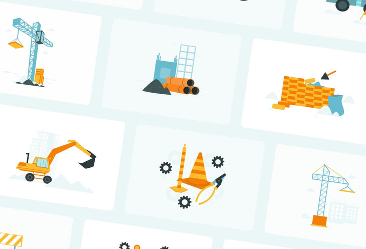 Ladystrategist 20 Unique Construction Conceptual Illustrations Fully Editable in Canva instagram canva templates social media templates etsy free canva templates