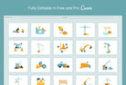 Ladystrategist 20 Unique Construction Conceptual Illustrations Fully Editable in Canva instagram canva templates social media templates etsy free canva templates