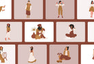 Ladystrategist 20 Unique Cute Bohemian Illustrations Fully Editable in Canva instagram canva templates social media templates etsy free canva templates