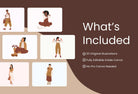 Ladystrategist 20 Unique Cute Bohemian Illustrations Fully Editable in Canva instagram canva templates social media templates etsy free canva templates
