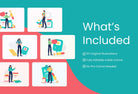 Ladystrategist 20 Unique Diabetes Scenes Illustrations Fully Editable in Canva instagram canva templates social media templates etsy free canva templates