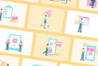 Ladystrategist 20 Unique E-Commerce Illustrations Fully Editable in Canva instagram canva templates social media templates etsy free canva templates