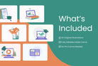 Ladystrategist 20 Unique E-Learning Conceptual Illustrations Fully Editable in Canva instagram canva templates social media templates etsy free canva templates