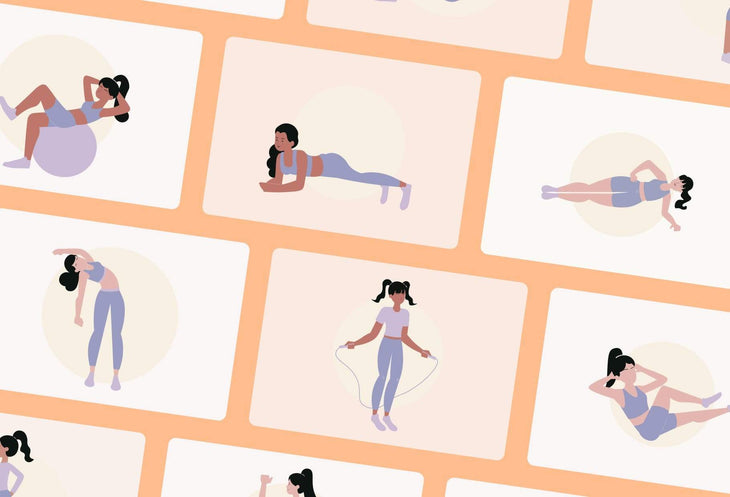Ladystrategist 20 Unique Fitness Illustrations - Fully Editable in Canva instagram canva templates social media templates etsy free canva templates